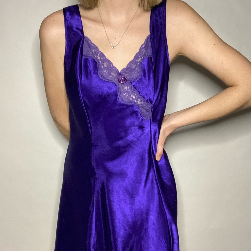 Violet purple silky nightgown